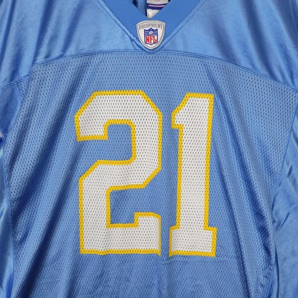 Reebok NFL San Diego Chargers Mens Large Ladainian Tomlinson Blue Jersey - Picture 3 of 12